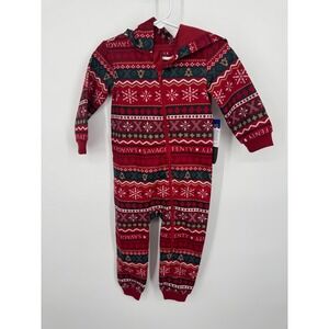 NWT Savage X Fenty Forever Savage Hooded Toddler Romper Kids 12-18M Red Classic